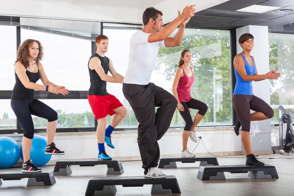 Step aerobics often include knee raises.