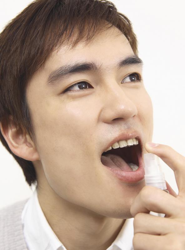 Medicated breath sprays can help with yellow tongue.