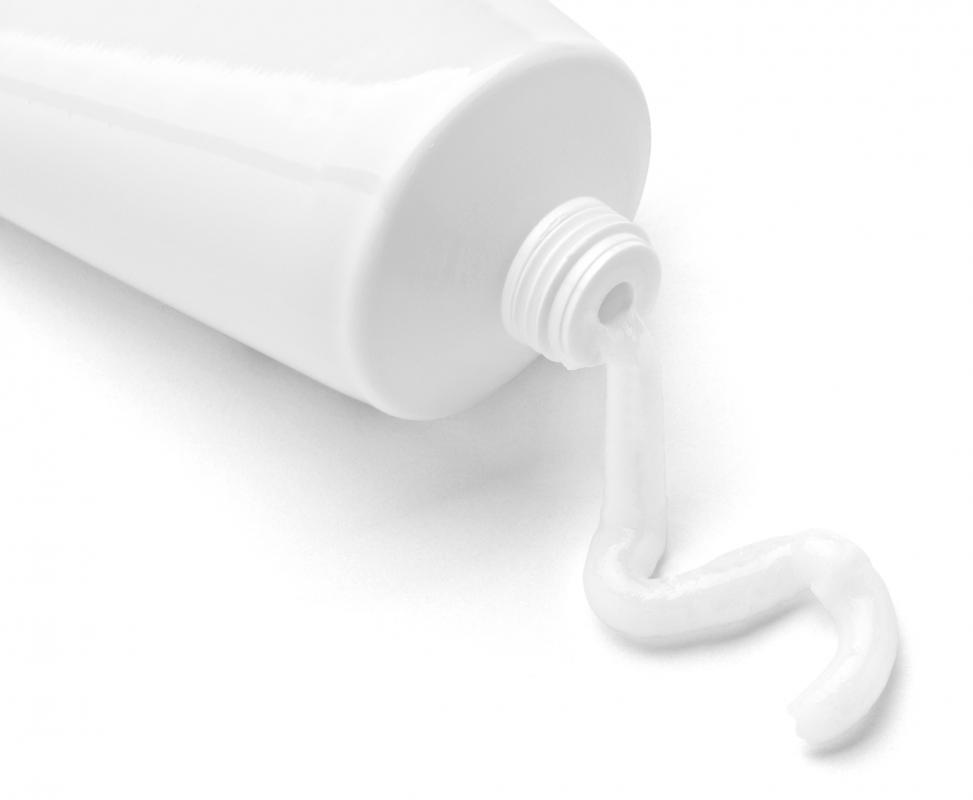 Toothpaste containing alum.