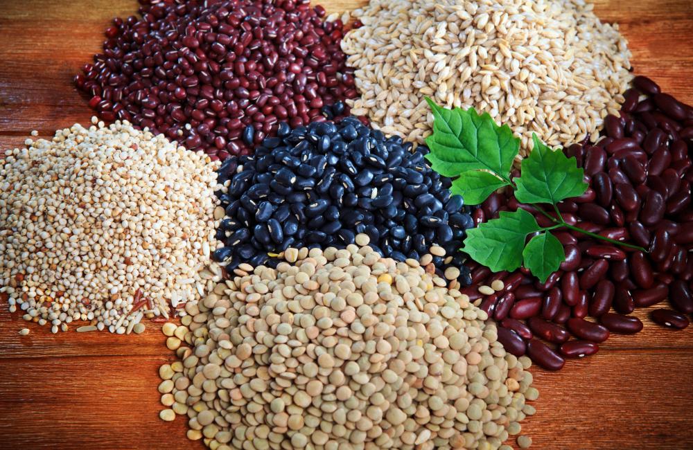 Insoluble fiber from whole grains and beans help clean the digestive tract.