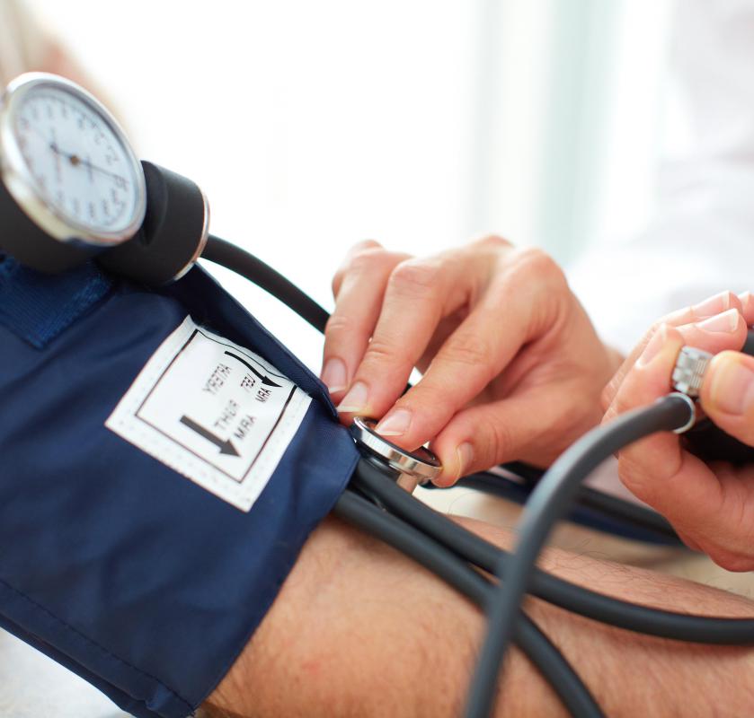 Blood pressure is one of the main tests in a fitness assessment.