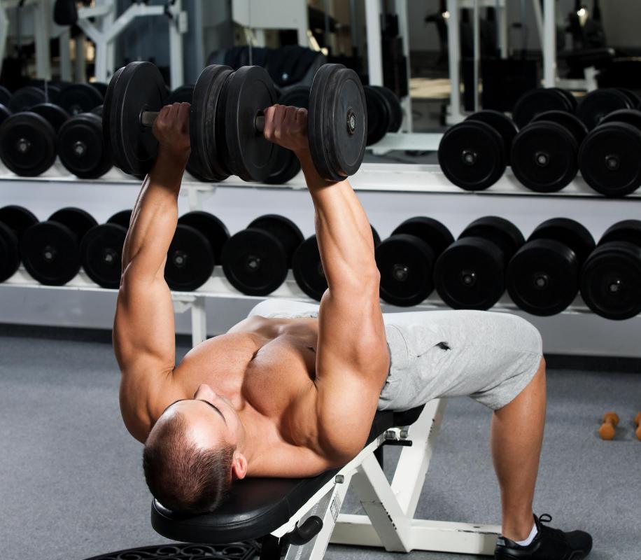Muscular strength is measured by lifting weights.