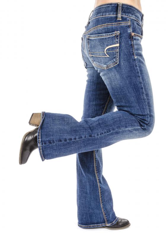 Boot-cut jeans work well for women with hourglass figures.