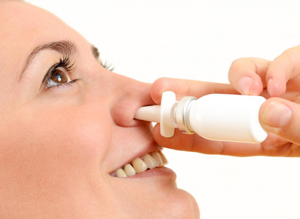 Nasal spray may be used to treat inflammation of the nasal mucosa.