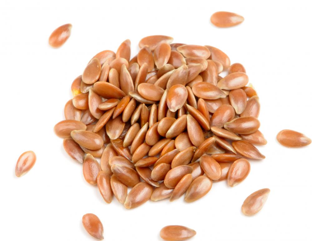 Flax seeds, sprinkled on cereal, are nutritious and rich in fiber.