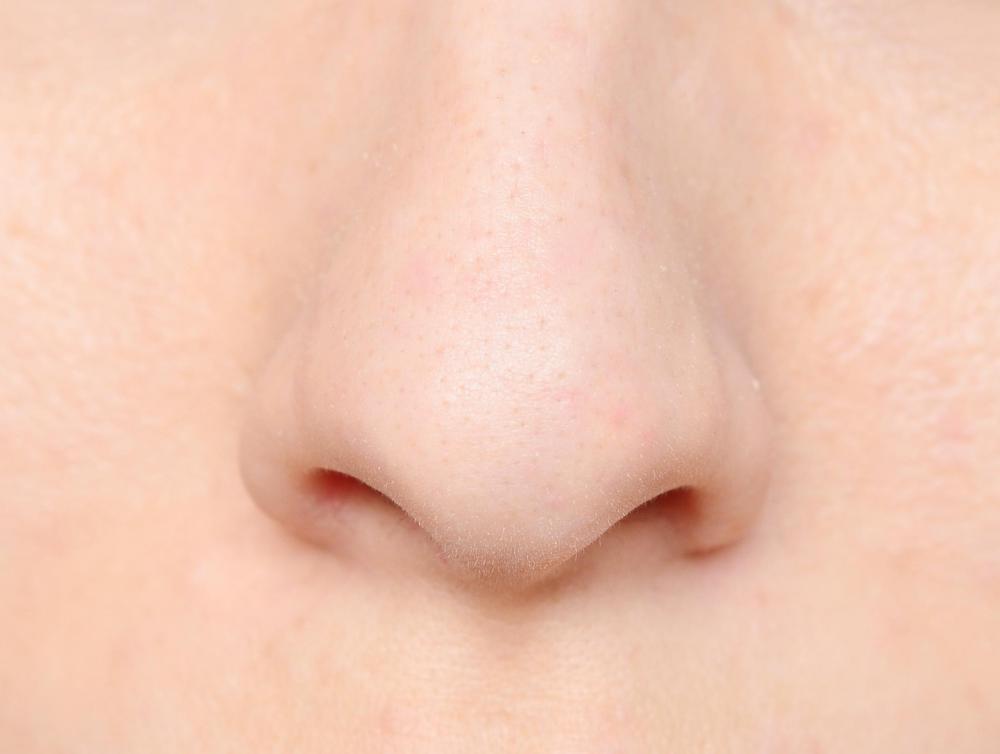 The nose produces white mucus.