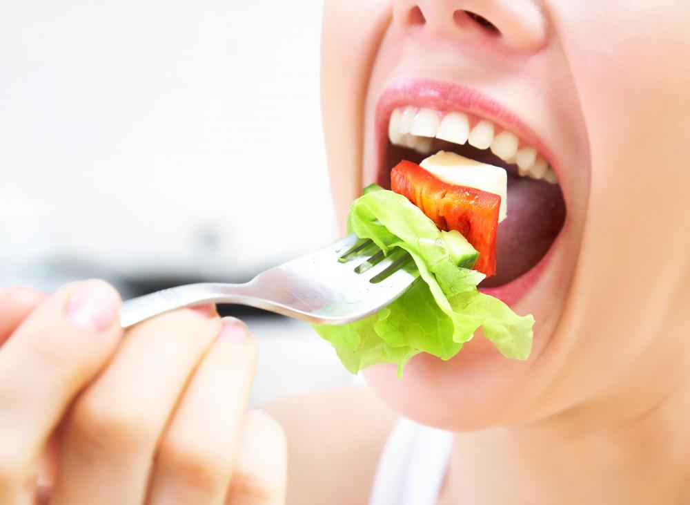 A diet with lots of vegetables is part of a healthy active lifestyle.