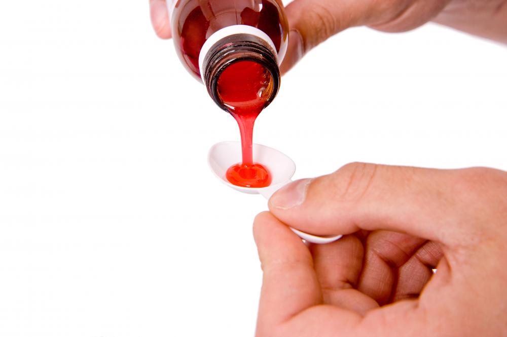 A cough expectorant is typically prescribed by medical professionals to help a patient cough up for phlegm.