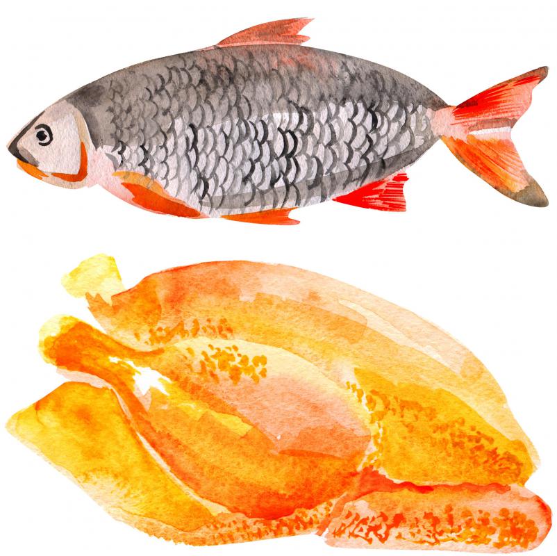 Leaner protein choices include poultry or fish.