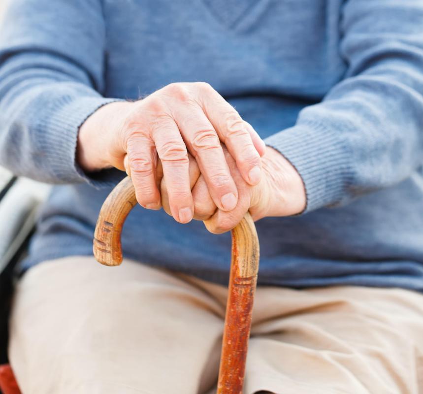 Patient assistive devices include canes.