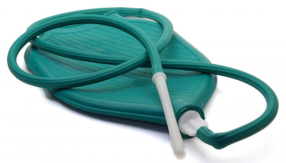 An enema may be used to cleanse content in the bowel before a colonic stent is implanted.