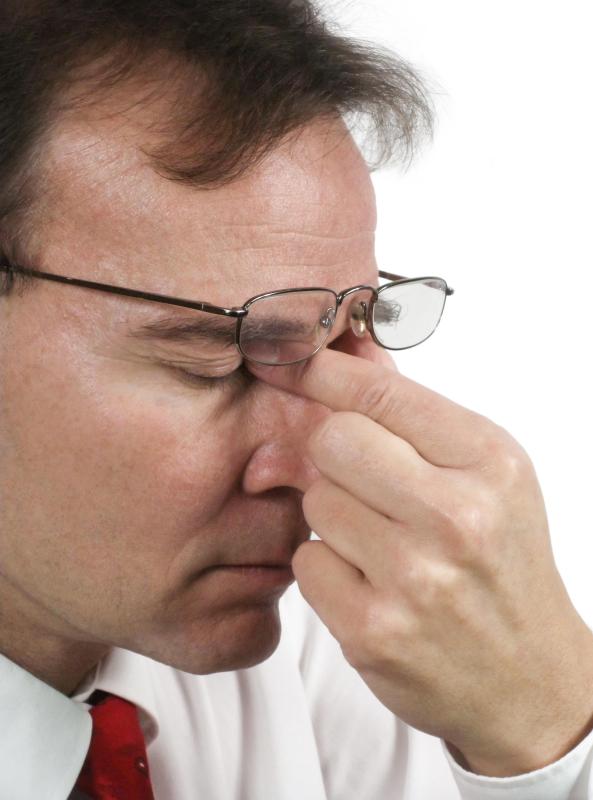 Working on the computer for an extended time can cause eye strain.