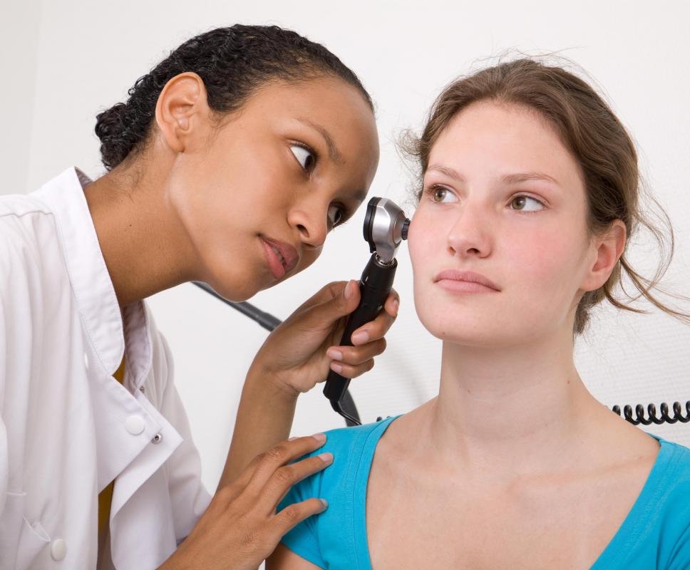 Pus may be present with an ear infection.