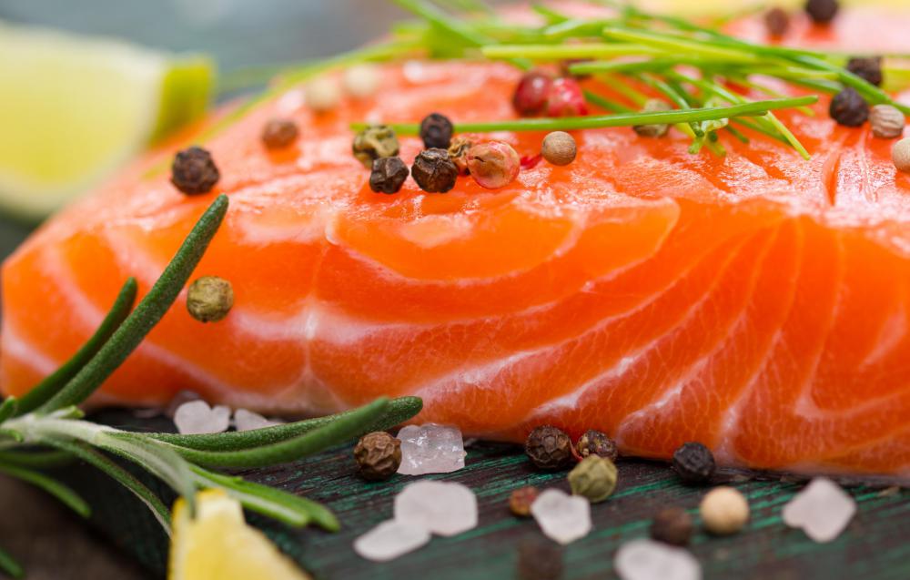 Salmon is naturally rich in omega-3 fatty acids.