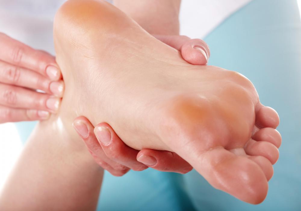 It can help to gently massage and stretch the affected foot before getting out of bed.