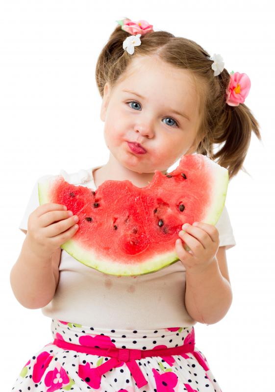 Fruits are a healthy snack for children.