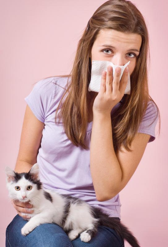 Histamine reactions can be triggered by exposure to cats or other animals.
