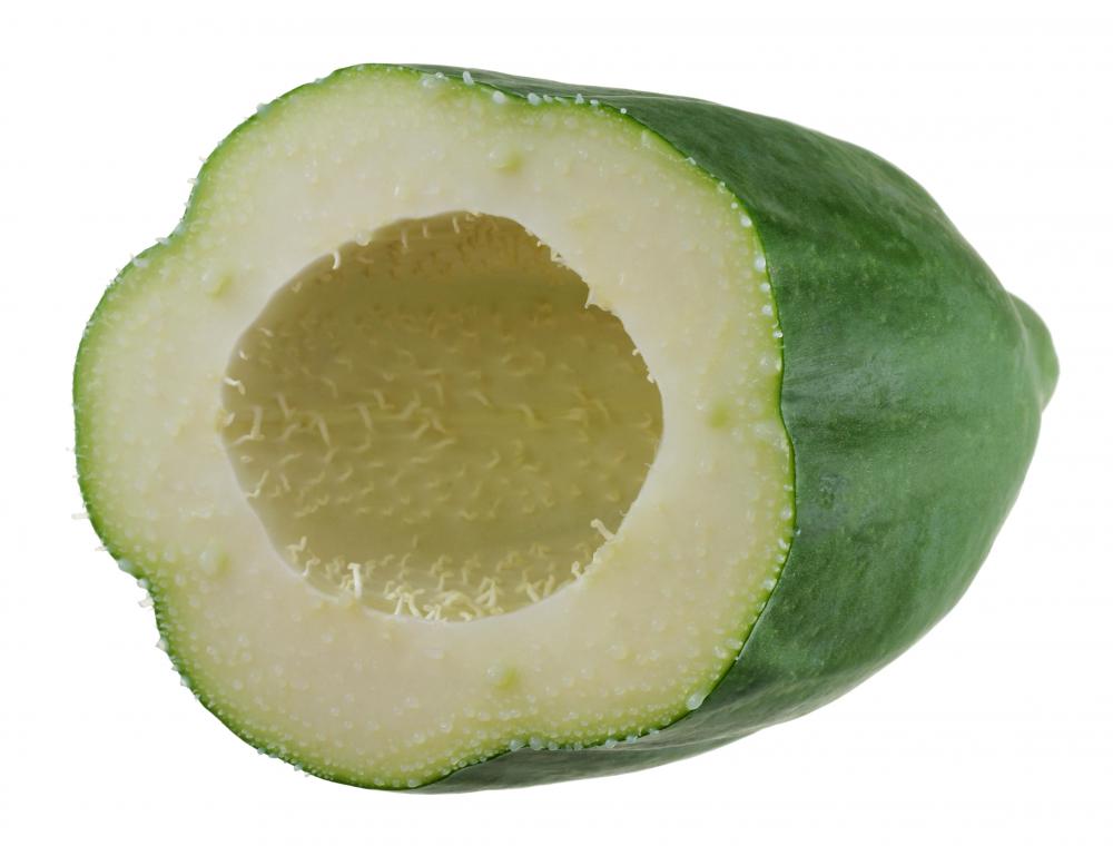 An unripe papaya, which is used to make papain, an enzyme that can help with wasp stings.