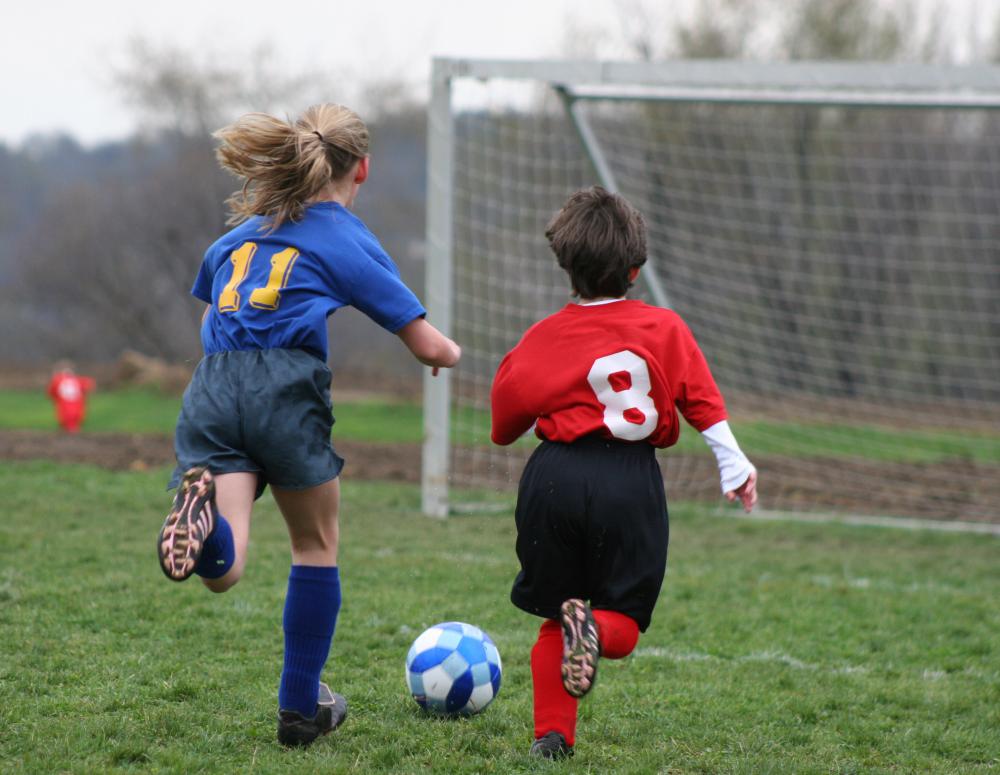 Soccer players may be susceptible to ankle injuries.