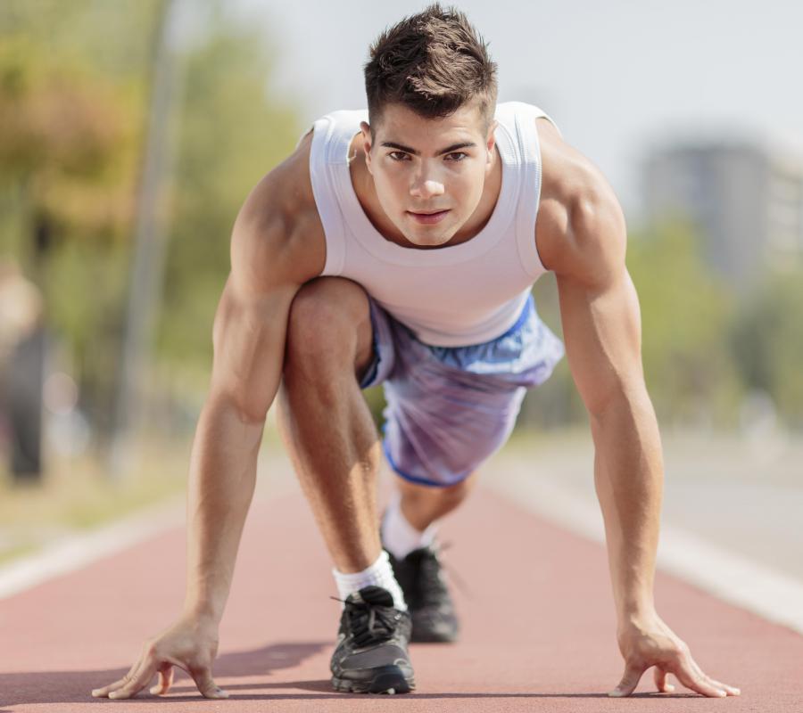 Many athletes choose to wear clothing made of wicking material.
