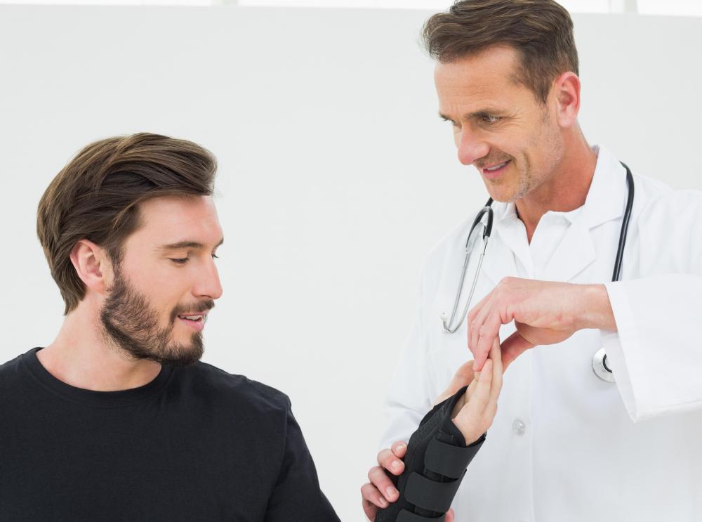 Physical therapy may be helpful in treating a swollen wrist.