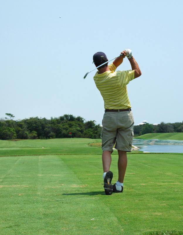 Having good body balance is essential in the game of golf.