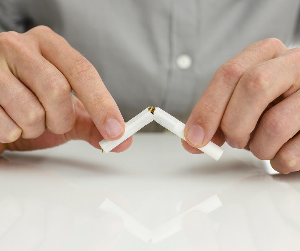 Even after someone quits smoking, their saliva may remain brown for quite some time.
