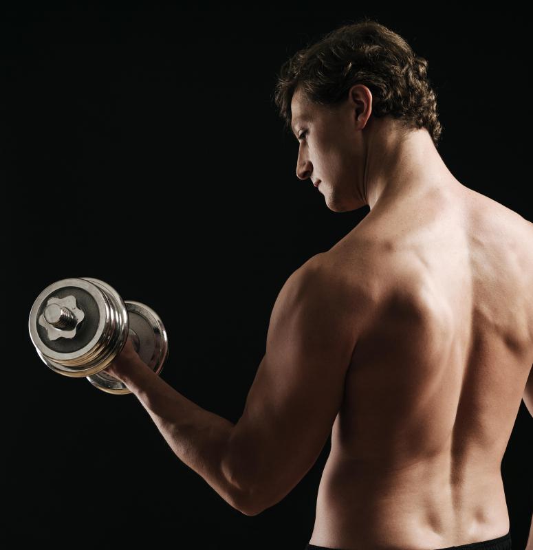 A bicep curl is a type of isotonic contraction, which is similar to an isokinetic contraction except the speed can vary.