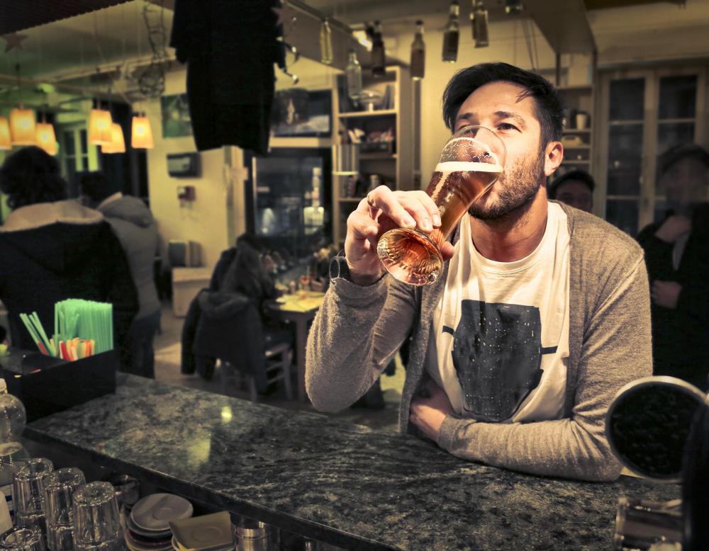 Drinking large amounts of alcohol can, over time, lead to liver disease.