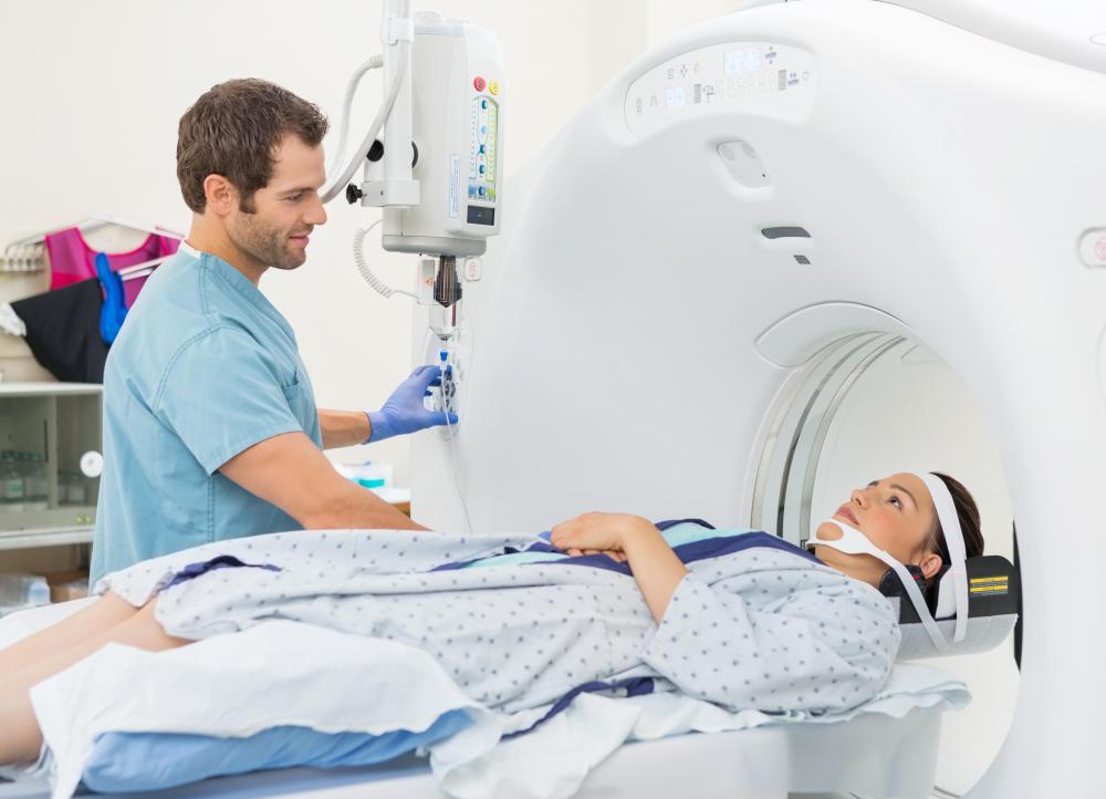 CT scans and other imaging tests are used to determine the location of an adrenal nodule.