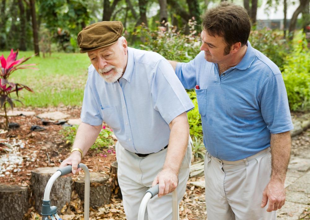 Walking is a good exercise for the elderly.