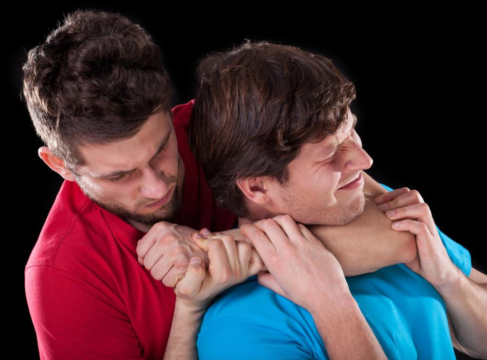Controlled forms of strangulation may be used to suppress an opponent.
