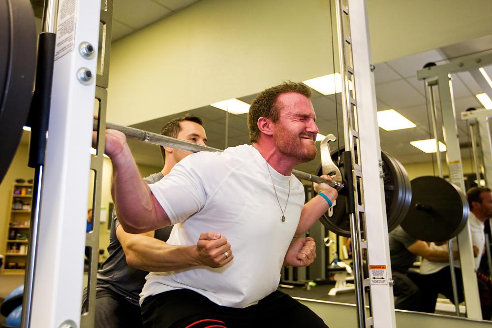 Weightlifters are susceptible to experiencing lumbosacral strains.