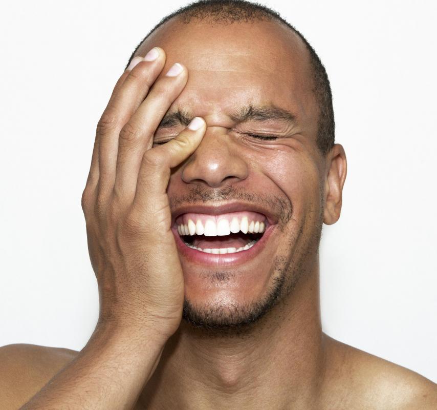 Fits of unexplained laughter may be a symptom of emotional liability.