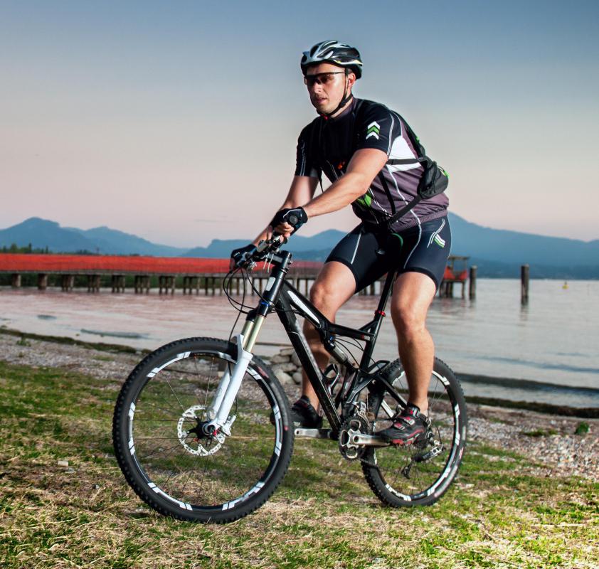 Bicycling can be a great way to tone legs.