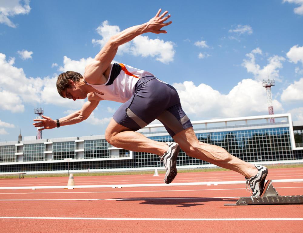 Sprinters and other athletes who need a burst of speed over a short distance have well-developed fast twitch muscle fibers.