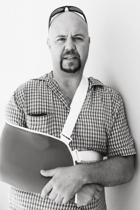 A sling may be helpful in treating a bruised shoulder.