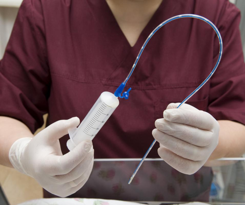 A Dobhoff tube is a small, flexible nasogastric tube.