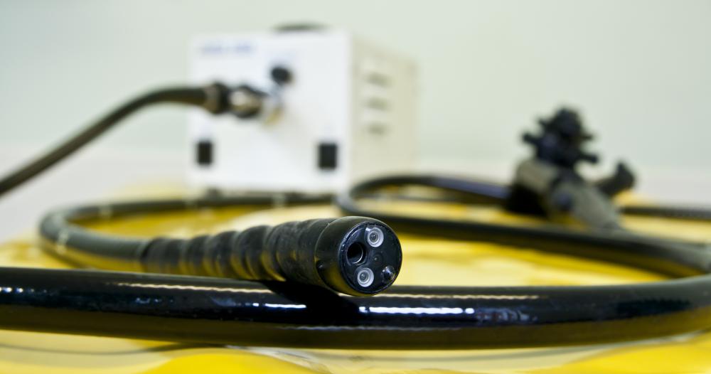 A flexible camera used during a colonoscopy can spot polyps.