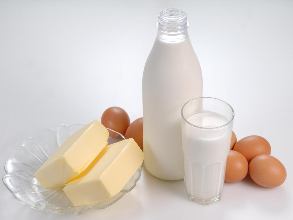 Eggs and dairy products are good sources of vitamin B.