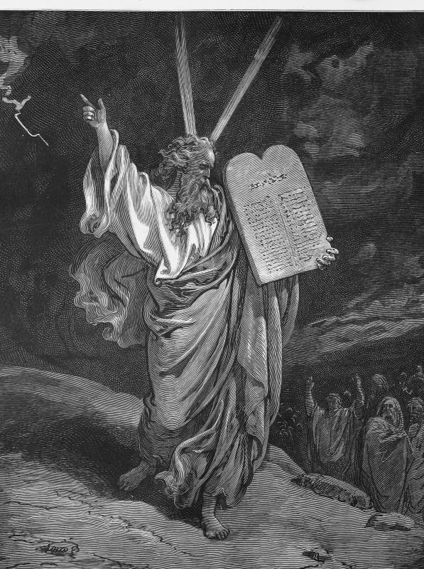 The Ten Commandments are a value system defining right or wrong behavior.