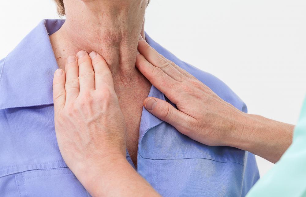 Thyroid conditions and swollen lymph nodes can cause frontal neck pain.
