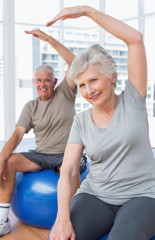 Stability balls help improve core strength and balance.