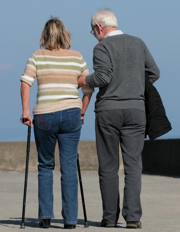 Assistive devices such as crutches may be necessary after an injury or severe illness.