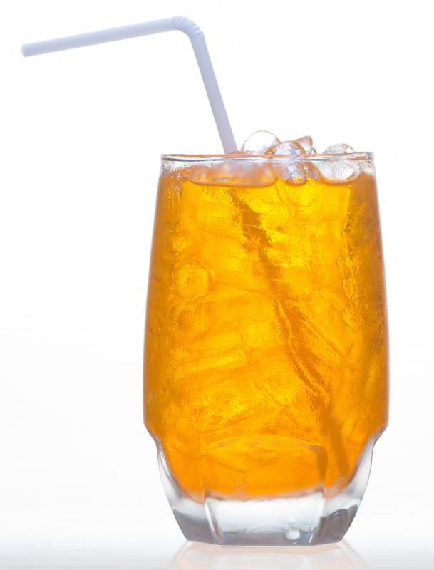 Iced tea is filled with caffeine.
