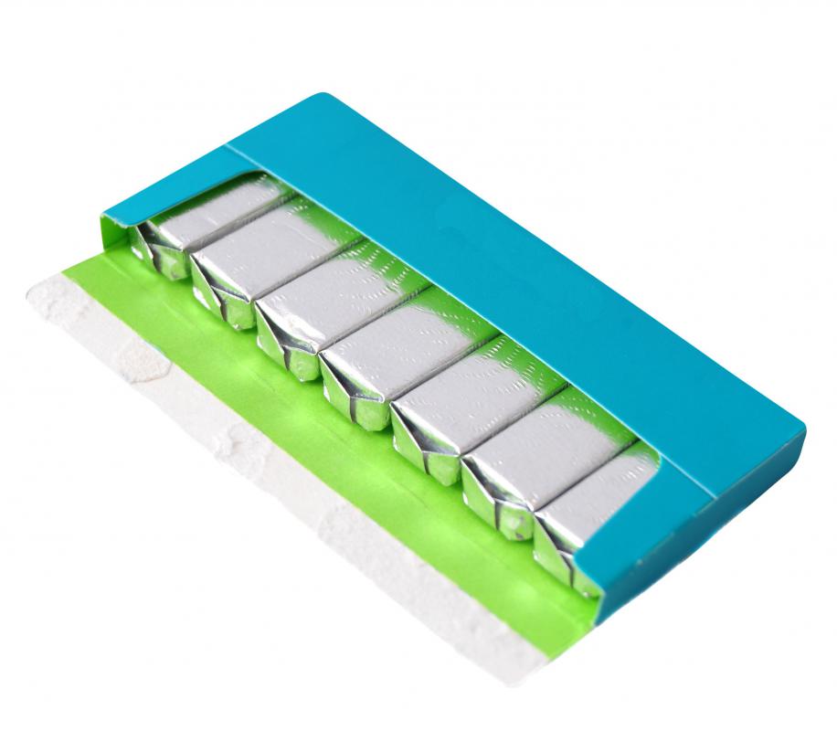 Chewing gum containing sorbitol, which can lead to gas.