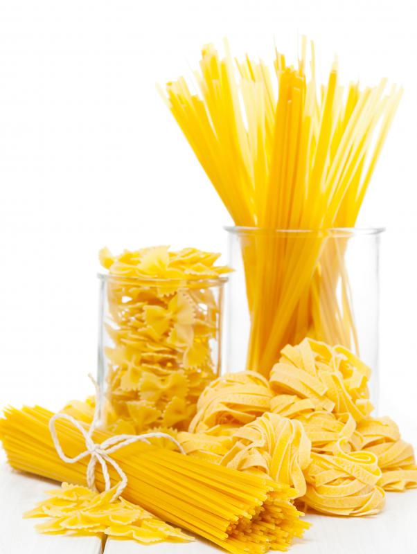 Dicalcium phosphate is added to pasta and grains.