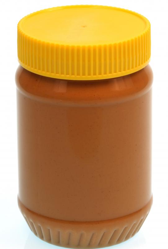 Jars of peanut butter may be acceptable at a food drive.