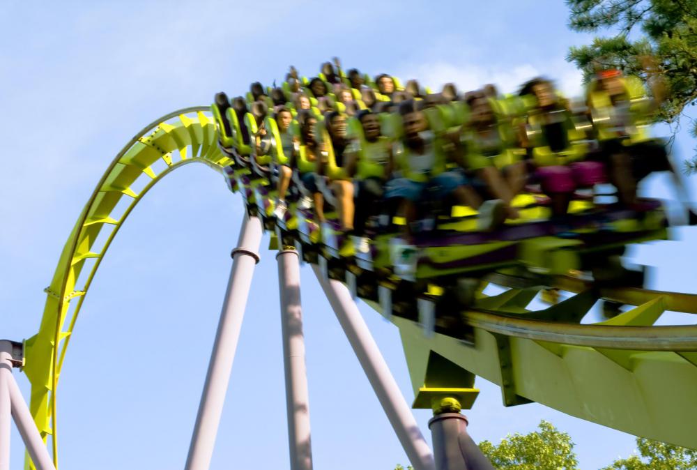 People who ride large roller coasters can experience a greyout.