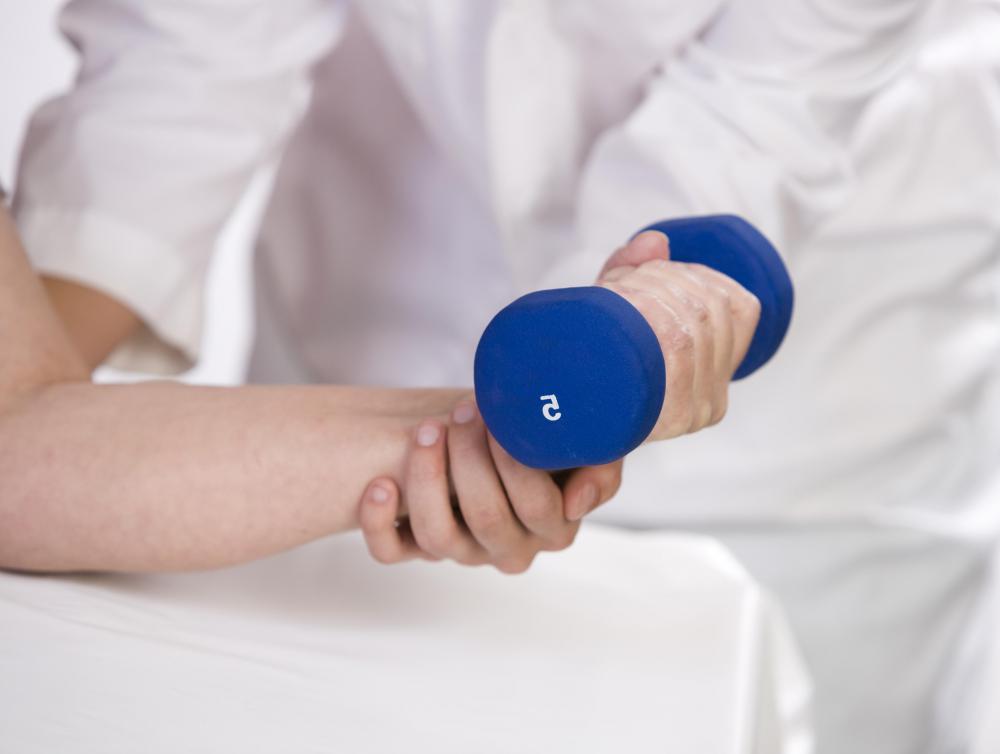 Physical therapy programs may utilize light isotonic exercises to help patients develop muscle and joint strength.